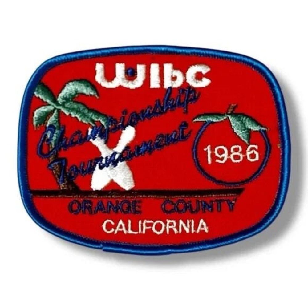 WIBC Championship Tournament 1986 Orange County California Vtg Bowling Patch DBX